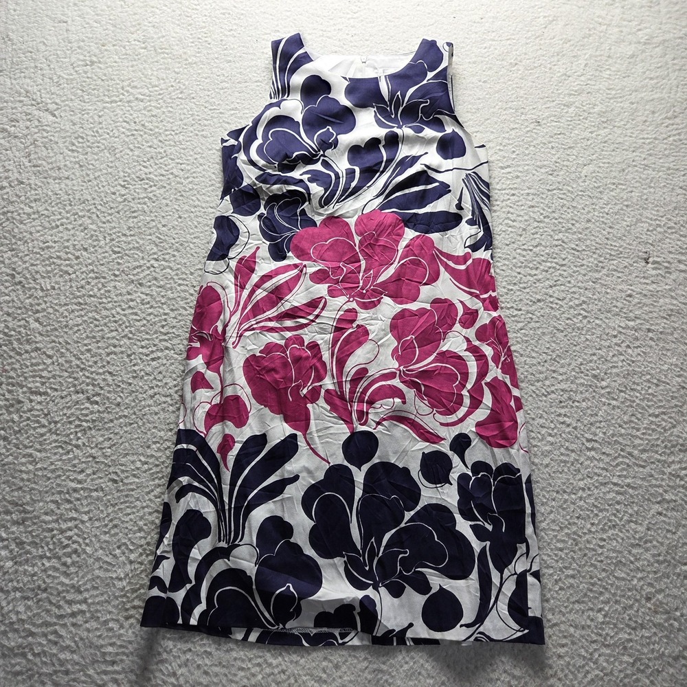 London Times Dress Womens 6 Multicolor Floral Sleeveless Round Neck Sheath Short